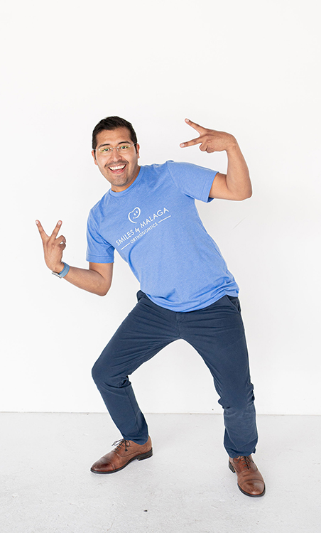 Dr. Malaga in a fun pose.