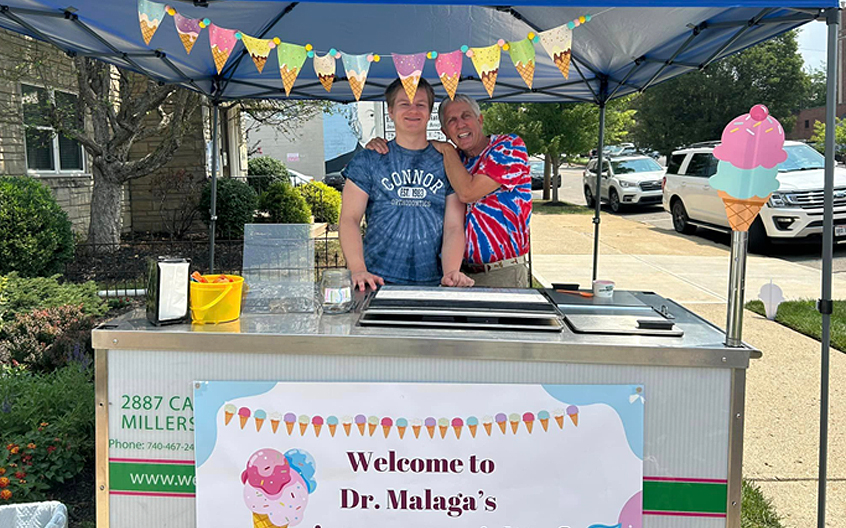 Malaga Orthodontics ice cream stand.